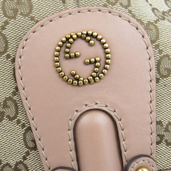 Gucci Leather Tote Bag Beige GG Canvas - Picture 14 of 16